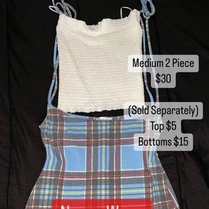 2piece top with skirt, Size: Medium
